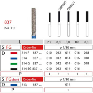 FRAISE DIAMANTE CYLINDRIQUE