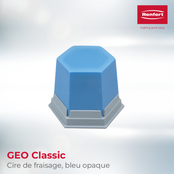 GEO Classic Cire de fraisage, Bleu opaque Renfert